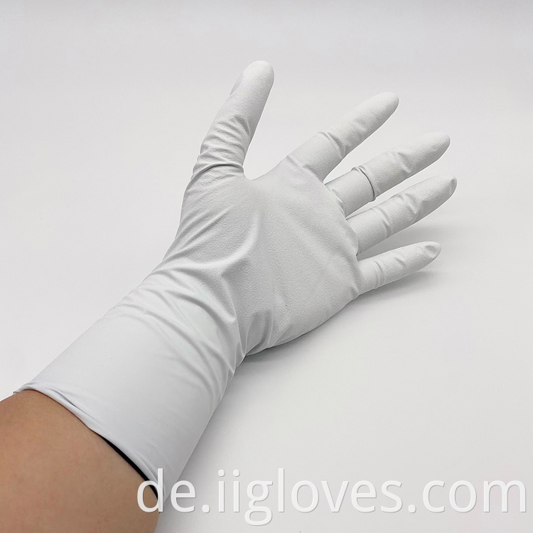 Hersteller Großhandel 12 Zoll Nitril White Black Gloves Industriehandschuhe Sicherheitsarbeit Gebrauch